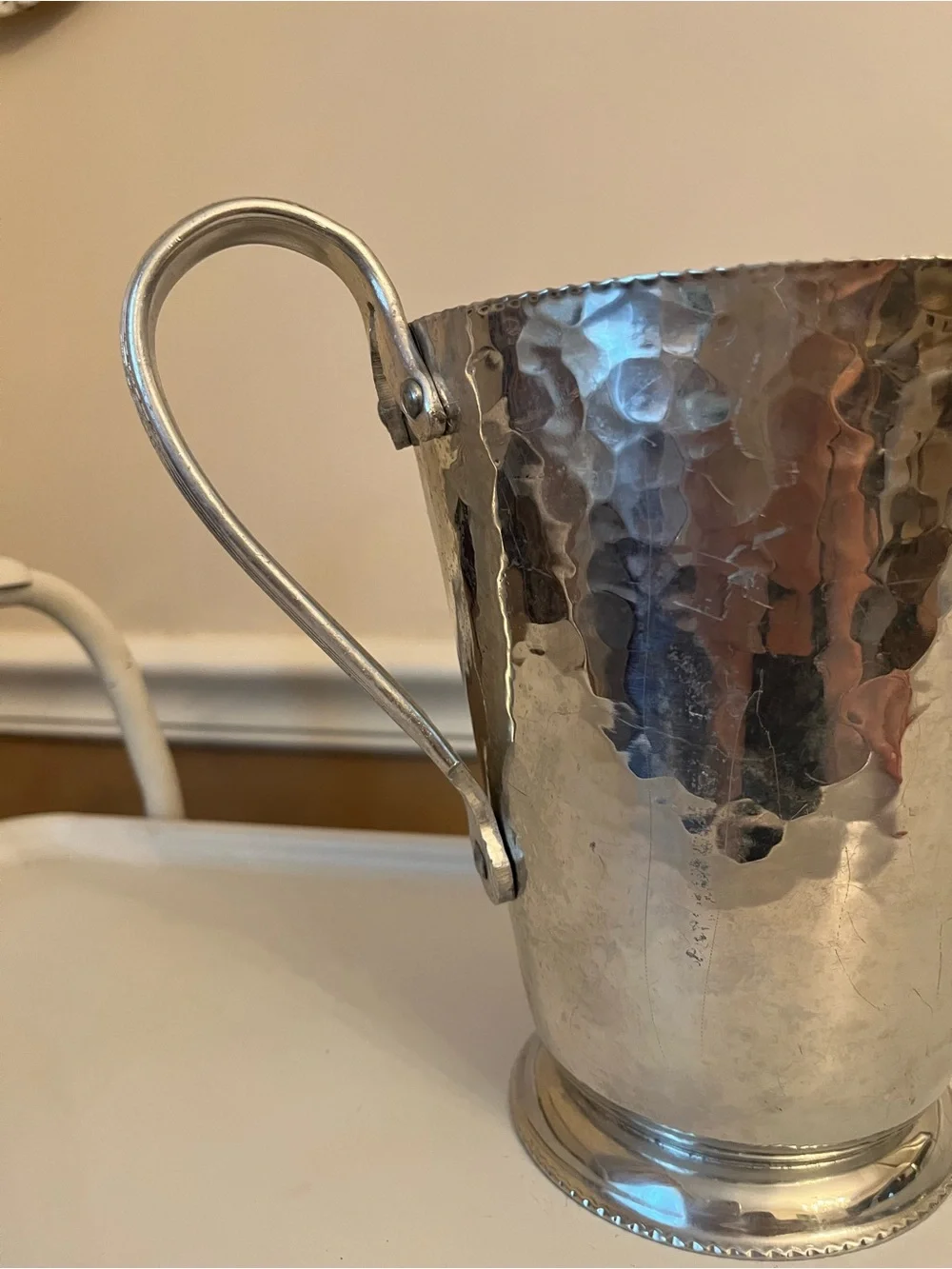 Continental Silver Co. Brilliantone Pitcher with Wild Rose Motif